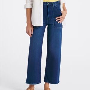 Just Black Blue Flare Wide Leg Jeans